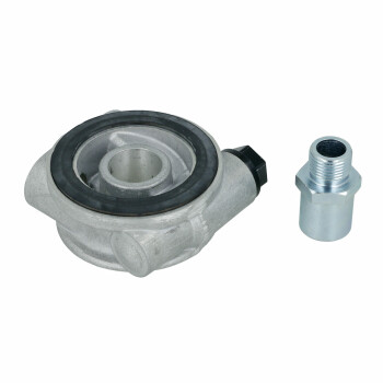 Oil filter adapter / sandwhich plate with thermostat and 2x M18x1,5