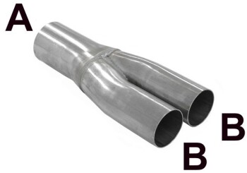 Y-Adapter 89mm to 76mm