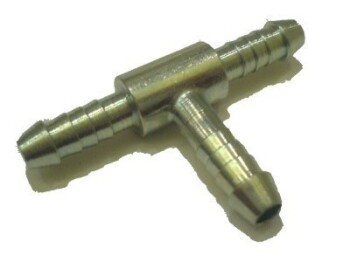 T-Piece - Metal - 6mm rippled