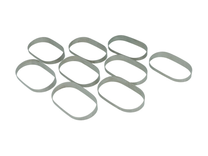 8x Titanium Pie cuts bent vertically 76 mm (3) - tight (1...
