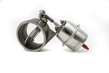 Titanium Exhaust Cutout Valve 76 mm (3"), open with boost raising, full open at 0,4Bar