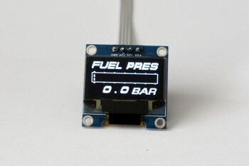 OLED 1.3" digital single fuel pressure gauge (Bar) -...