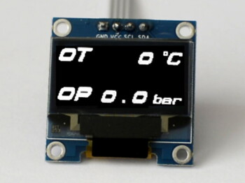 OLED 1.3" digital dual oil temperature (°C) +...