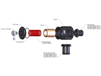 BOV Kompakt Plumb Back Universal 34mm | TS-0203-1223