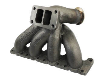 SPA Exhaust Manifold VAG 1.8T longitudinal / Cast iron / T3 Twinscroll / 44mm V-Band WG