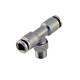 1/8" NPT Tee Pushloc Fitting - SS - 1/4" | TS-0550-3055
