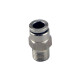 1/8" NPT Str Pushloc Fitting - SS - 1/4" | TS-0550-3053