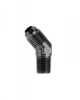 45° male adapter Dash male to NPT male - black