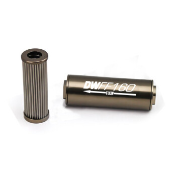 In-line Fuel filter element and housing kit, stainless...