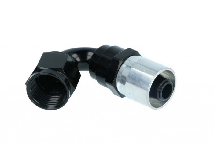 Dash 120 Degree Crimp Style Hose End - Black