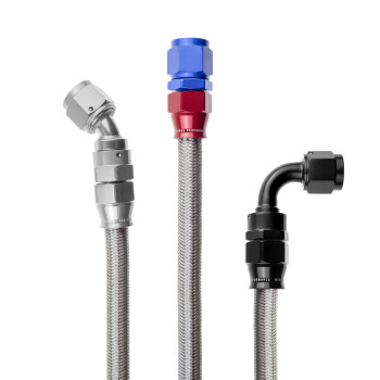 PTFE hose with conductive core - stainless steel / 30cm