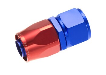 Female Aluminum Hose End Straight - Red / Blue | RHP