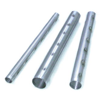 Stainless steel absorber pipe for exhaust mufflers