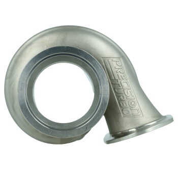 Precision Turbo turbine housing for 62 mm turbine wheel / 0.64 A/R / V-Band ext. WG / V-Band - Stainless