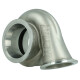 Precision Turbo turbine housing for 62 mm turbine wheel / 0.64 A/R / V-Band ext. WG / V-Band - Stainless