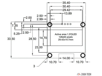 OLED 1.3" digital dual gauge incl. sensor