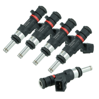 Matched set of 5 Bosch fuel injectors - 630ccm - EV14 52mm - with nozzle