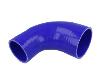 Silicone Reducer Elbow 90°, 70 - 60mm, Blue