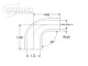 Silicone Reducer Elbow 90°, 32 - 28mm, Blue