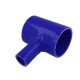 Silicone T-Piece Adapter 60mm / 25mm / Blue