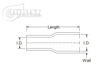 Silicone Reducer Straight, 16 - 13mm, Blue