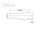 Silicone Reducer Straight, 70 - 57mm, Blue