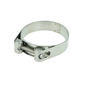 Heavy duty clamp double bands - stainless steel - 60-65mm...