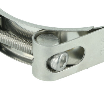 Heavy duty clamp double bands - stainless steel - 60-65mm...