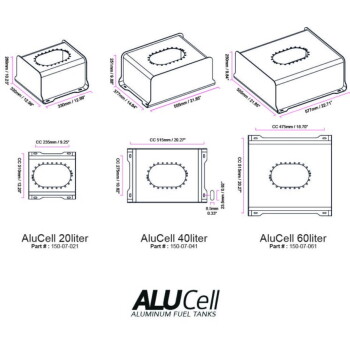 Aluminium Fuel Cell / Fuel Tank / AluCell 20 Liter with Integrated Surge Tank