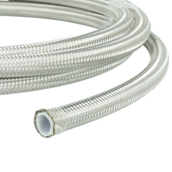 PTFE Hydraulic Hose Dash 4 - 6m - Stainless Steel