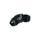 High Flow Adapter Union Dash 8 Male to Dash 8 Male - 45° - black