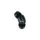 High Flow Adapter Union Dash 8 Male to Dash 8 Male - 45° - black