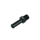 Screw-in Adapter NPT 1/8" Male to Hose Connection 8mm (5/16") - satin black