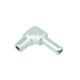 Screw-in Adapter 90° NPT 1/8" Male to Hose Connection 8mm (5/16") - satin silver