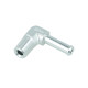 Screw-in Adapter 90° NPT 1/8" Male to Hose Connection 6mm (1/4") - satin silver