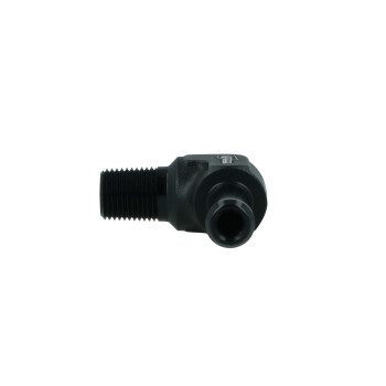 Screw-in Adapter 90° NPT 1/8" Male to Hose Connection 8mm (5/16") - satin black