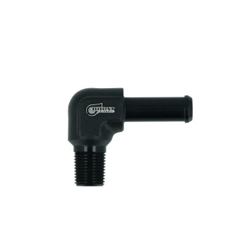 Screw-in Adapter 90¡ NPT 1/8" male to Hose Connector Fitting 8mm (5/16") - satin black | BOOST products