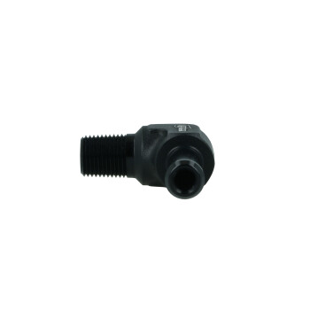 Screw-in Adapter 90¡ NPT 1/8" male to Hose Connector Fitting 8mm (5/16") - satin black | BOOST products