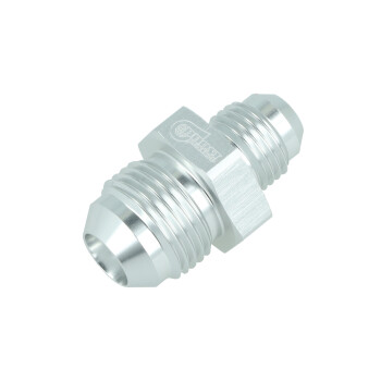 Adapter Reducer Dash 8 Male to Dash 6 Male - satin silver