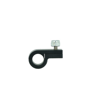 Single Hose P-Clamp Bracket 11,1mm (7/16") - satin...