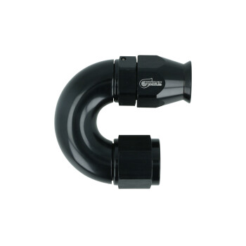 High Flow PTFE Swivel Hose End Dash 8 - 180° - black | BOOST products