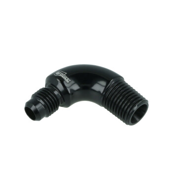 Adapter Dash 4 Male to NPT 1/4" Male - 90° - black