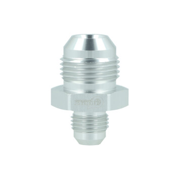 Adapter Reducer Dash 10 Male to Dash 6 Male - satin silver