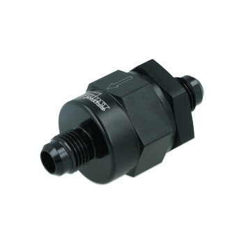 One Way Check Valve Dash 6 Male - satin black