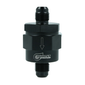 One Way Check Valve Dash 6 Male - satin black