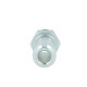 Screw-in Adapter NPT 3/8" Male to Hose Connection 16mm (5/8") - satin silver
