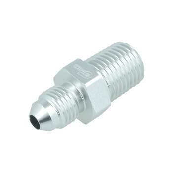 Adapter Dash 4 Male to NPT 1/4" Male - satin silver