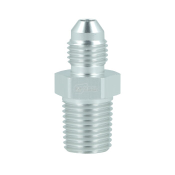 Adapter Dash 4 Male to NPT 1/4" Male - satin silver