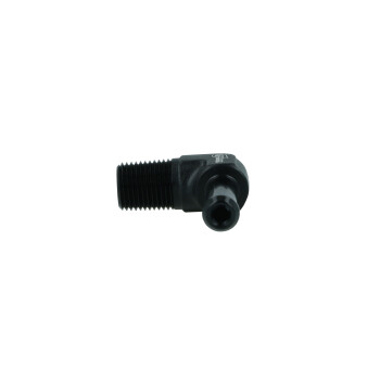 Screw-in Adapter 90° NPT 1/8" Male to Hose Connection 6mm (1/4") - satin black
