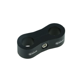 Dual Hose Clamp Bracket / Separator 11,1mm (7/16") - satin black